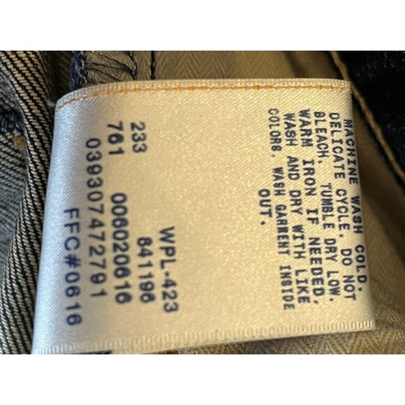 LEVI'S Big E Made In USA HESHER Regular Straight‎ Dark Blue Jeans 38x33 - Picture 10 of 11